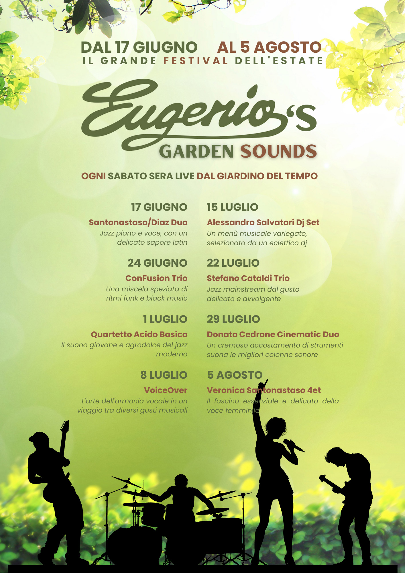 Programma del festival Eugenio's Garden Sounds